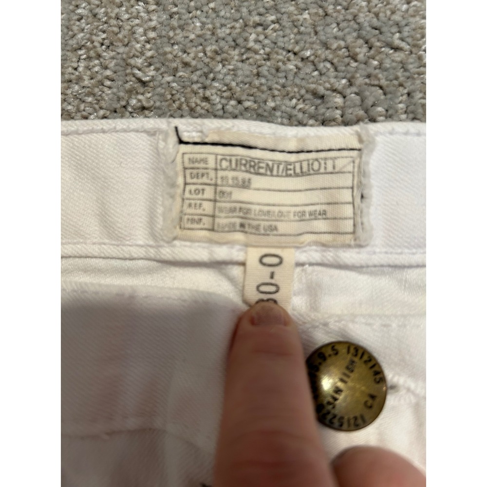 Current Elliott The‎ Boyfriend Sugar White Metallic Stars Jeans Size 30 - Picture 2 of 7